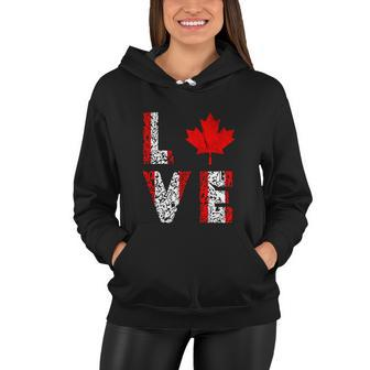 Canada Love Canadian Maple Leaf Women Hoodie - Monsterry