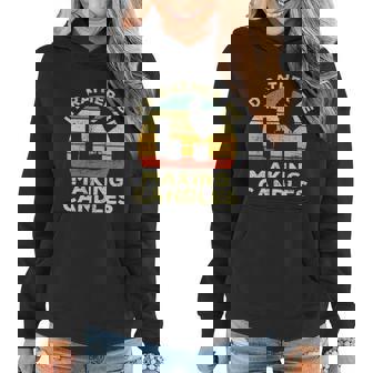 Candle Making Vintage Gift Id Rather Be Making Candles Gift Graphic Design Printed Casual Daily Basic Women Hoodie - Thegiftio