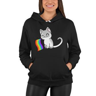 Cat Lgbt Rainbow Flag Pride Month Women Hoodie - Monsterry UK