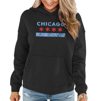 Chicago Gift Chicago Flag Gift Women Hoodie - Thegiftio UK