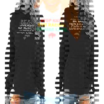Choose Love Buffalo Stop Hate End Racism Buffalo Strong Women Hoodie Graphic Print Hooded Sweatshirt - Thegiftio