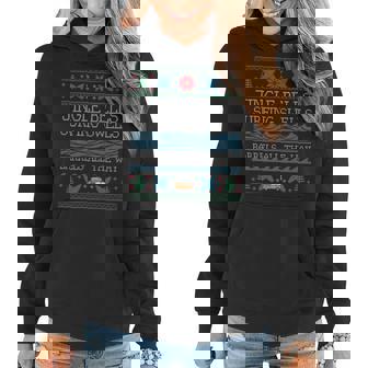 Christmas Surfing Surf Board Ugly Christmas Xmas Women Hoodie - Thegiftio