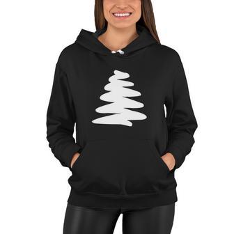 Christmas Trendy Drawing Tree Artistic Women Hoodie - Monsterry DE