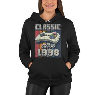 Classic 1998 24Th Birthday Retro Video Game Controller Gamer Women Hoodie - Seseable