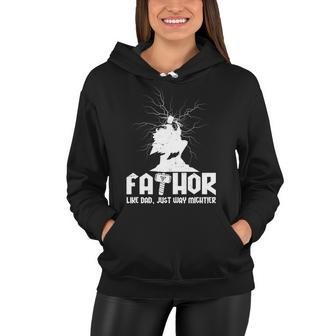 Cool Fathers Day Mighty Fathor Women Hoodie - Monsterry DE