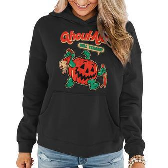 Cool Ghoul Aid Ghoul Pumpkin Cute Meme Halloween Women Hoodie Graphic Print Hooded Sweatshirt - Thegiftio UK