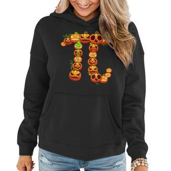 Cool Halloween Costumes Pumpkin Pi Math Lover Gifts Teacher V2 Women Hoodie Graphic Print Hooded Sweatshirt - Thegiftio UK