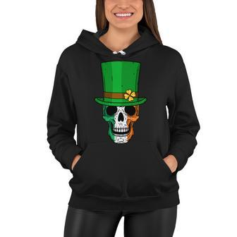 Cool St Patricks Day Irish Skull Women Hoodie - Monsterry UK