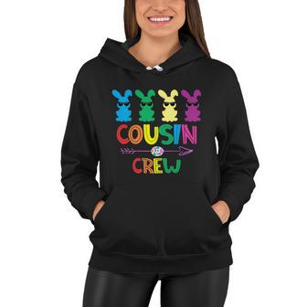 Cousin Crew Cute Bunny Rabbit Matching Easter Day Women Hoodie - Monsterry