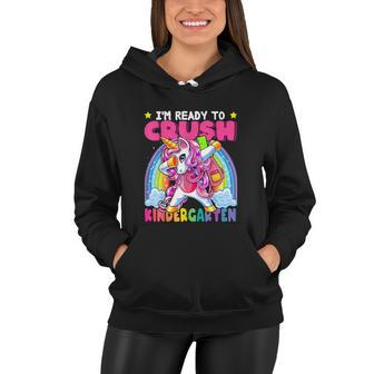 Crush Kindergarten Dabbing Unicorn Back To School Women Hoodie - Monsterry CA