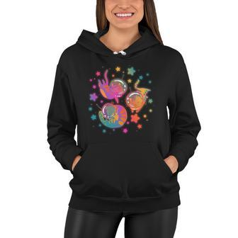 Cute Funny Astronaut Space Kitty Cats Women Hoodie - Monsterry
