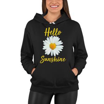 Cute Hello Sunshine Heart Daisy Flower Women Hoodie - Monsterry