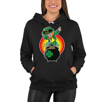 Dabbing Leprechaun Funny Irish Dab St Patricks Day Women Hoodie - Thegiftio UK