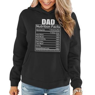 Dad Nutrition Facts Funny Humorous Dad Quote For Fathers Day Women Hoodie - Thegiftio UK