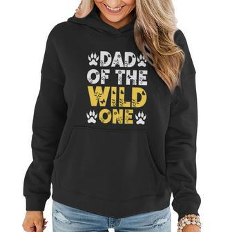 Dad Of The Wild One Toddler 1St Birthday Leopard Dad Boy Women Hoodie - Thegiftio UK