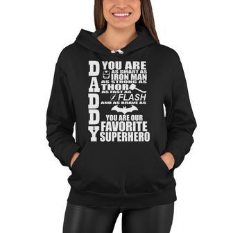 Daddy Superhero Fathers Day Tshirt Women Hoodie - Monsterry