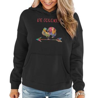 De Colores Rainbow Colors Rooster Women Hoodie Graphic Print Hooded Sweatshirt - Thegiftio UK