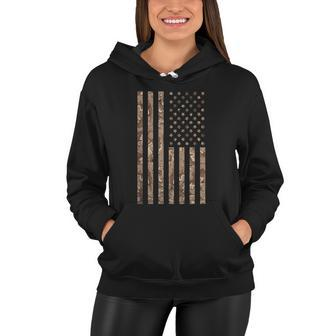 Desert Camo American Flag Military Tactical Camouflage Usa Funny Gift Women Hoodie - Monsterry DE