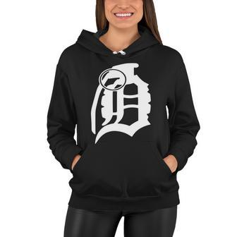 Detroit English D Grenade Michigan Logo Tshirt Women Hoodie - Monsterry UK