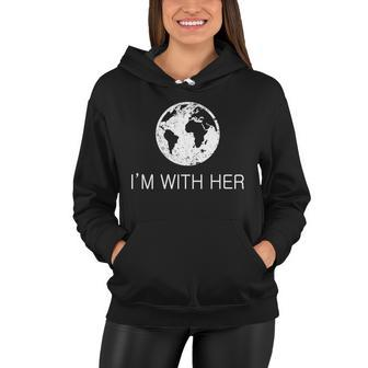 Distressed Earth Day Im With Her Science March Tshirt Women Hoodie - Monsterry DE