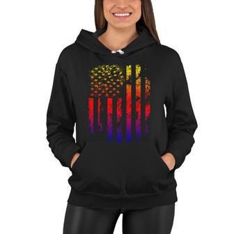 Distressed Flag Usa Military Cool Gift Women Hoodie - Monsterry