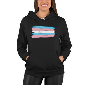 Distressed Transgender Pride Flag Women Hoodie - Monsterry DE