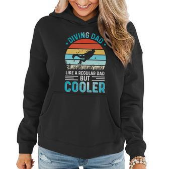 Diving Dad Like A Regular Dad But Cooler Fathers Day Graphic Design Printed Casual Daily Basic Women Hoodie - Thegiftio UK