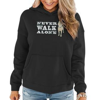 Dog Is Good Never Walk Alone Women Hoodie Graphic Print Hooded Sweatshirt - Thegiftio UK