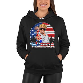 Donald Trump Merica Salt Bae Women Hoodie - Monsterry