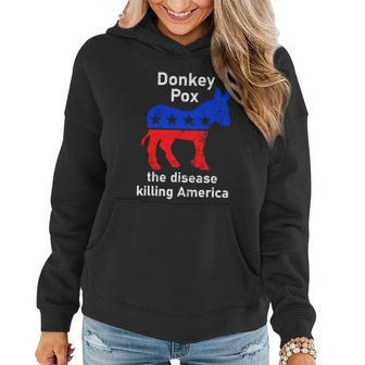 Donkey Pox Donkey Political Funny Satire Graphic Design Printed Casual Daily Basic Women Hoodie - Thegiftio UK
