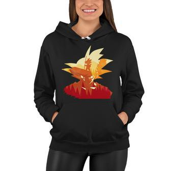 Dragon Fighter Silhouette Illustration Tshirt Women Hoodie - Monsterry