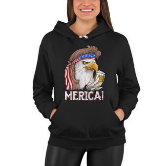Eagle Mullet 4Th Of July Beer Usa American Flag Merica Cute Gift Women Hoodie - Monsterry CA