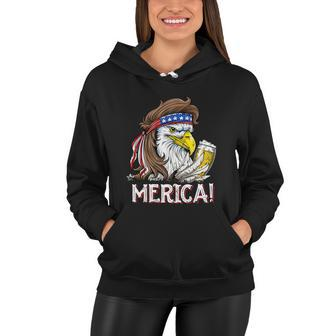Eagle Mullet 4Th Of July Beer Usa American Flag Merica Meaningful Gift Women Hoodie - Monsterry CA