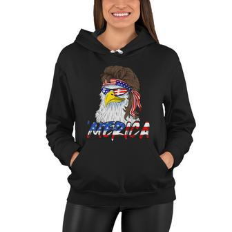 Eagle Mullet Merica 4Th Of July Usa American Flag Patriotic Gift Women Hoodie - Monsterry