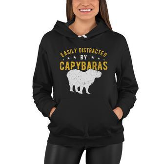 Easily Distracted By Capybaras Gift Women Hoodie - Monsterry AU