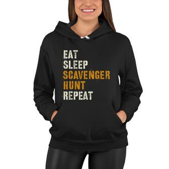 Eat Sleep Scavenger Hunt Repeat Halloween Activity Squad Cool Gift Women Hoodie - Monsterry UK