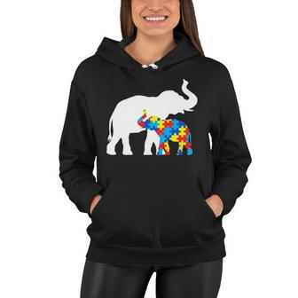 Elephant Puzzle Autism Parents Tshirt Women Hoodie - Monsterry