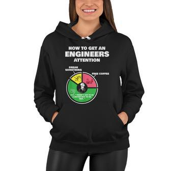 Engineer Engineering Gifts How To Get Engineers Attention Women Hoodie - Monsterry AU