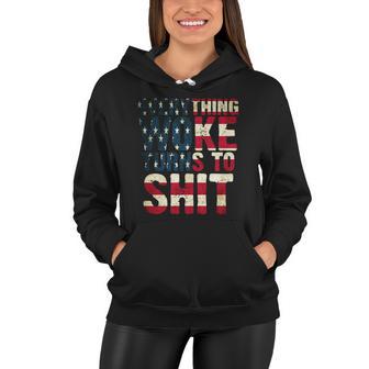 Everything Woke Turns To Shit Usa Flag Tshirt Women Hoodie - Monsterry