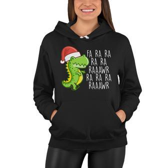 Fa Ra Ra Rawr Dinosaur Christmas Tshirt Women Hoodie - Monsterry