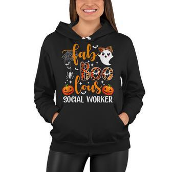 Faboolous Social Worker Funny Social Worker Halloween Women Hoodie - Seseable