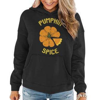 Fall Autumn Pumpkin Spice Cute Flower Women Hoodie Graphic Print Hooded Sweatshirt - Seseable