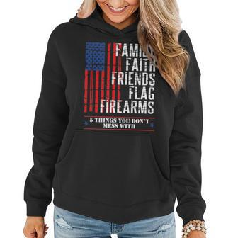 Family Faith Friends Flag Firearms American Flags V3 Women Hoodie - Thegiftio UK