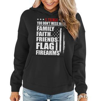 Family Faith Friends Flag Firearms American Flags V4 Women Hoodie - Thegiftio UK