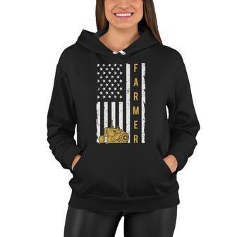 Farmer Us Flag Women Hoodie - Monsterry