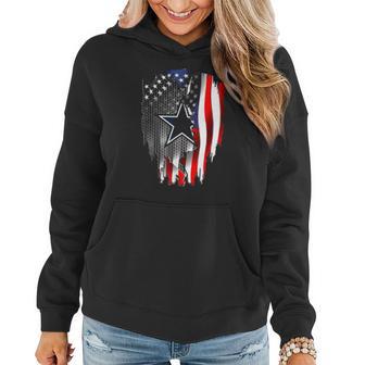 Fathers Day Gift Cowboy Flag Football Dallas Fans Usa Flag Women Hoodie Graphic Print Hooded Sweatshirt - Thegiftio UK