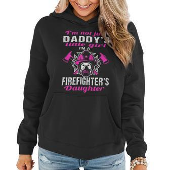 Firefighter Proud Daughter Of Firefighter Dad Funny Firemans Girl Women Hoodie - Seseable