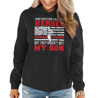 Firefighter Proud Fireman Dad Of A Firefighter Father Fire Dad V2 Women Hoodie - Seseable
