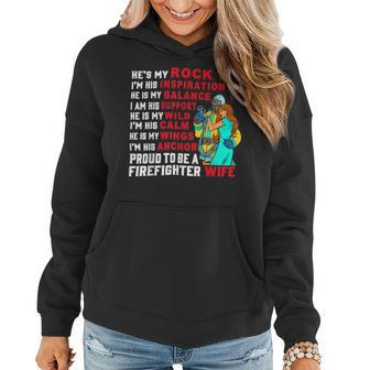 Firefighter Proud To Be A Firefighter Wife Fathers Day Women Hoodie - Seseable