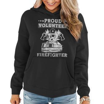 Firefighter Proud Volunteer Firefighter Fire Department Fireman V2 Women Hoodie - Seseable